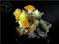 金色方解石，-20x30x14cm-美國(guó)田納西州埃爾姆伍德礦