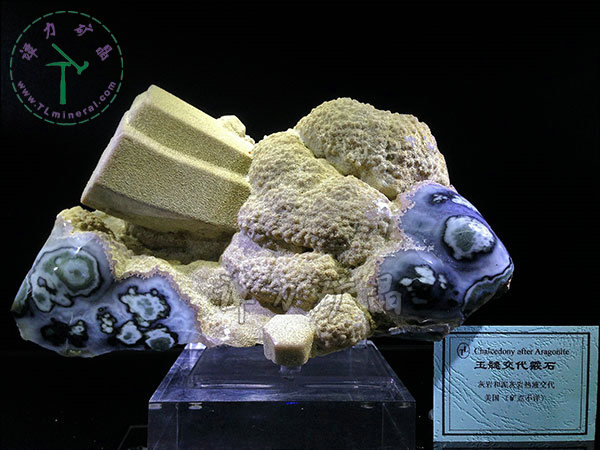 玉髓交代霰石，美國