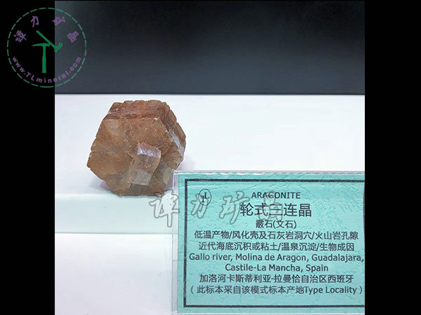 輪式三連晶霰石，西班牙